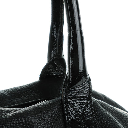 Saint Laurent Pebbled Lambskin Medium Easy Sac Black 8 of 17