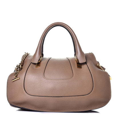 Chloe Grained Calfskin Hayley Double Carry Satchel Nut 1 of 9
