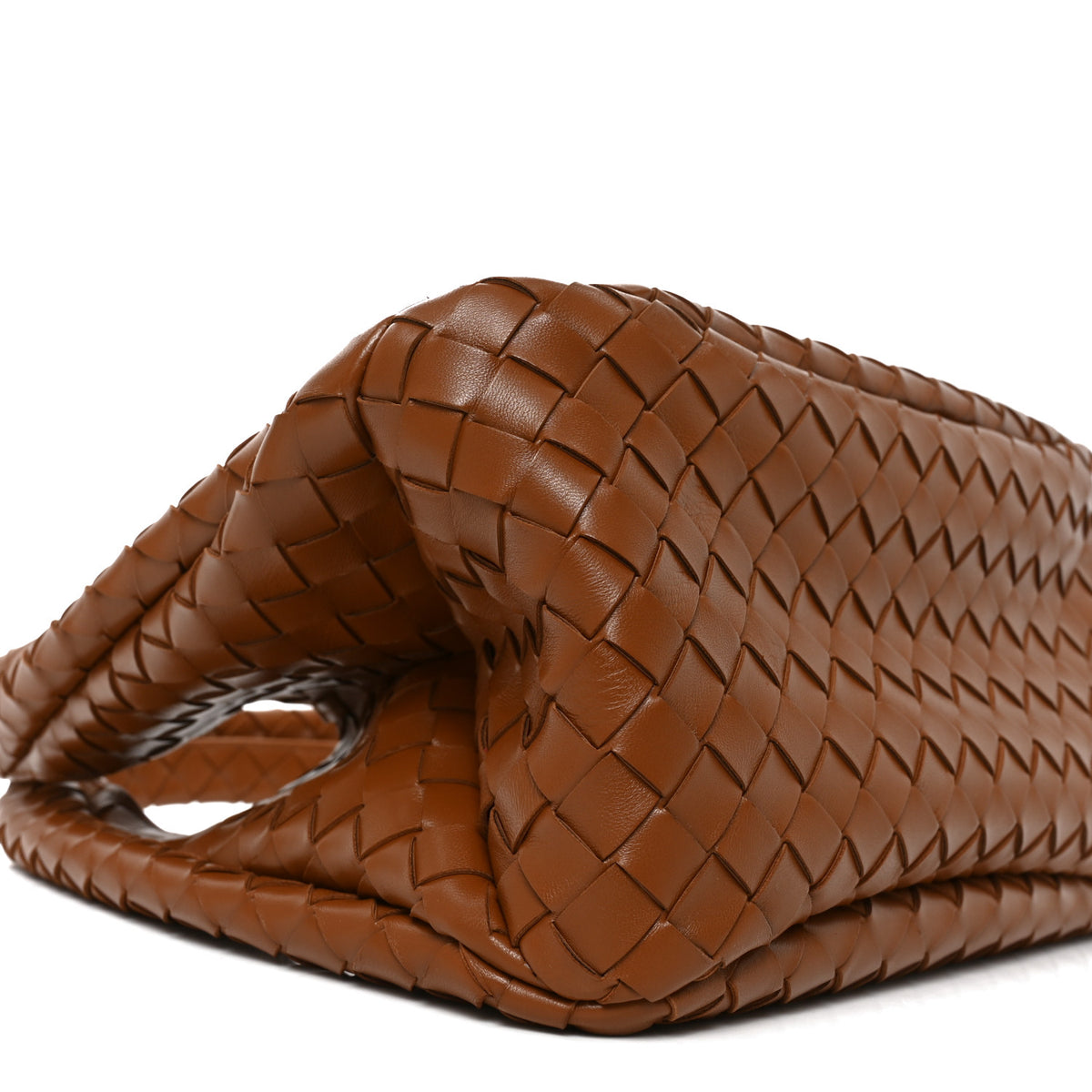 Nappa Intrecciato Medium Campana Shoulder Bag Tannin