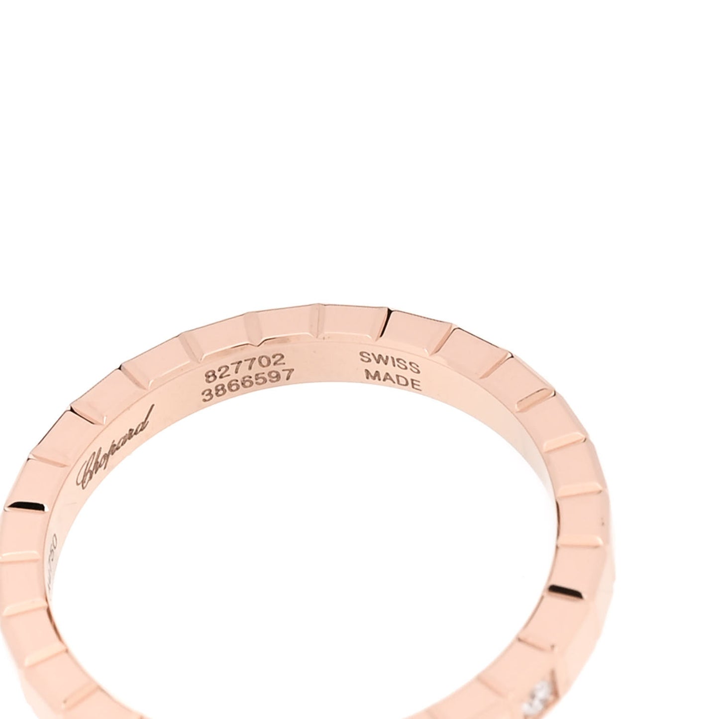 18K Rose Gold Diamond Ice Cube Band Ring 51 5.75