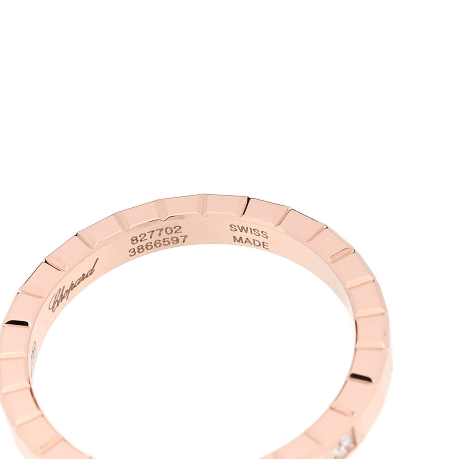 Chopard 18K Rose Gold Diamond Ice Cube Band Ring 51 5.75 6 of 7