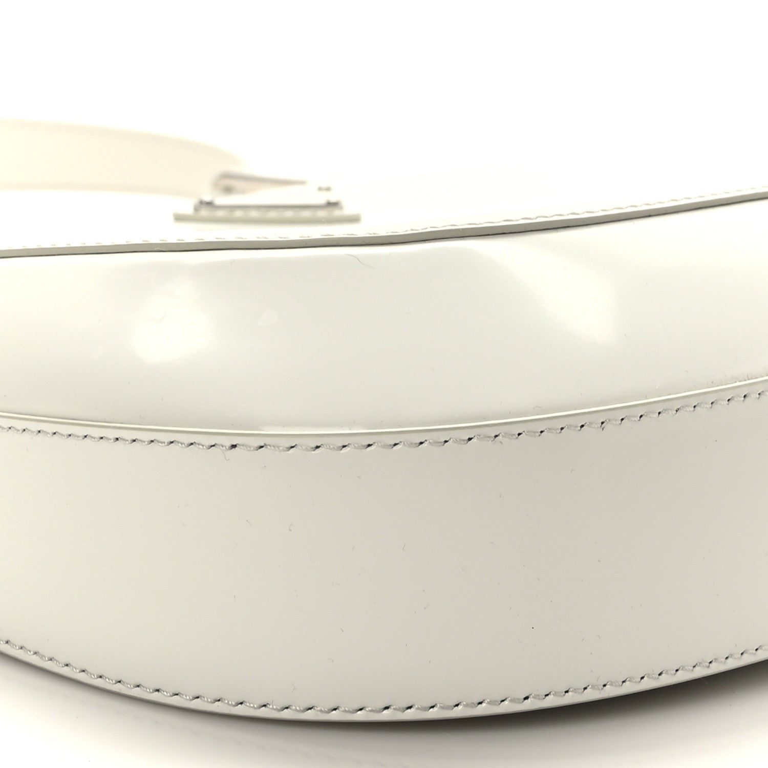 Prada Spazzolato Large Cleo Adjustable Strap Shoulder Bag White 7 of 8
