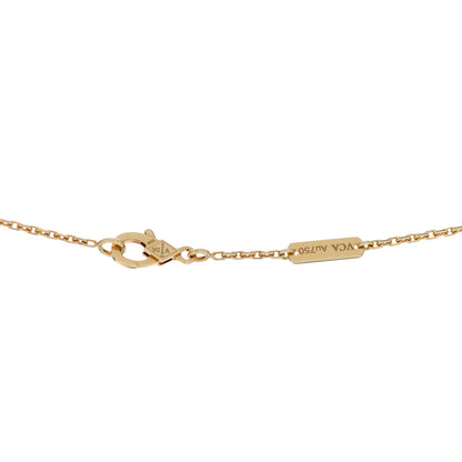 Van Cleef & Arpels 18K Yellow Gold Black Onyx Vintage Alhambra Pendant Necklace 4 of 5