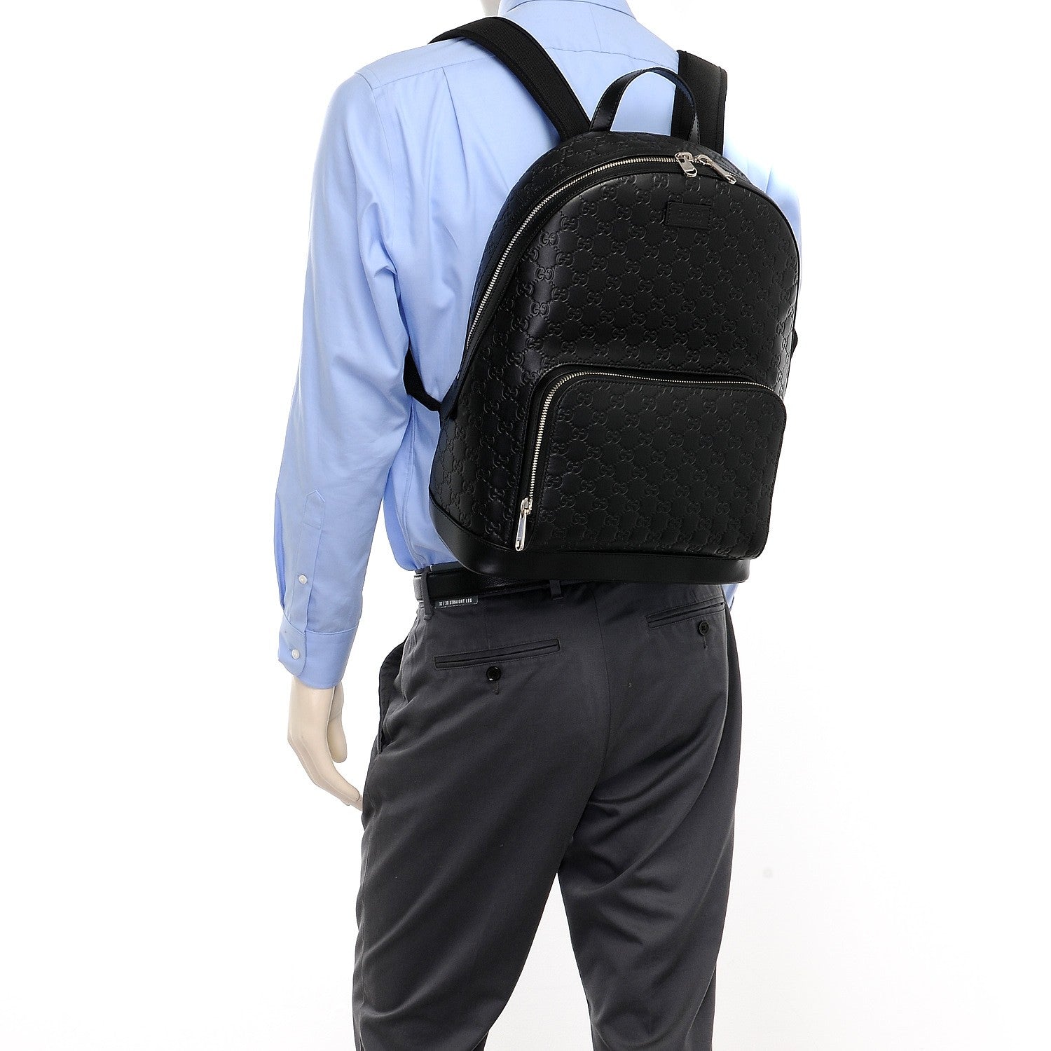 Gucci Guccissima Signature Day Backpack Black 2 of 7