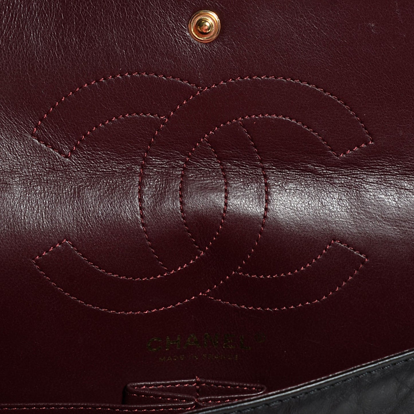 Aged Calfskin Quilted 2.55 Reissue 225 Flap Black
