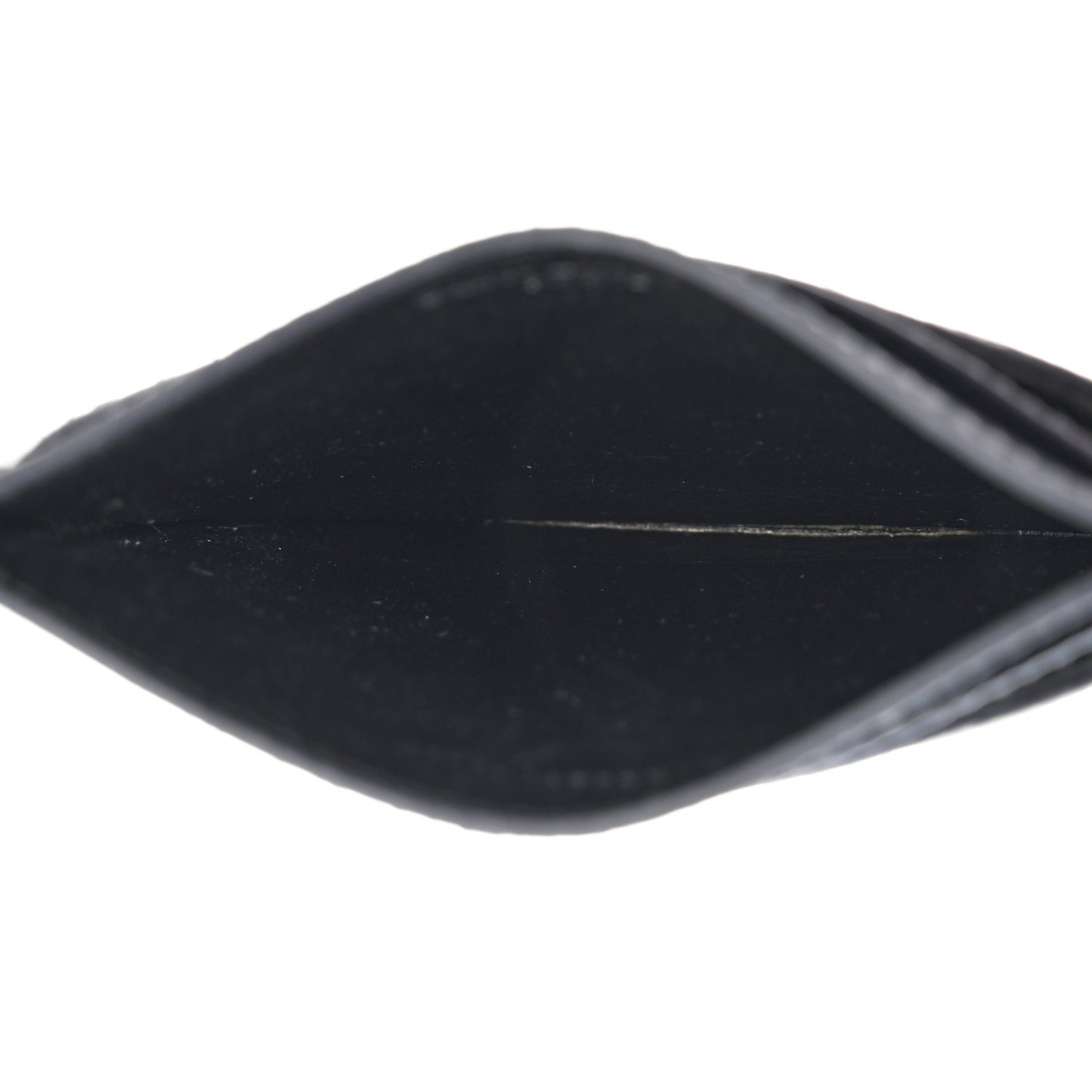 Grain De Poudre Matelasse Chevron Monogram Credit Card Case Navy