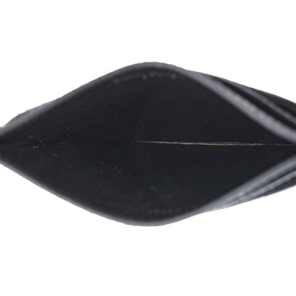Saint Laurent Grain De Poudre Matelasse Chevron Monogram Credit Card Case Navy 5 of 7