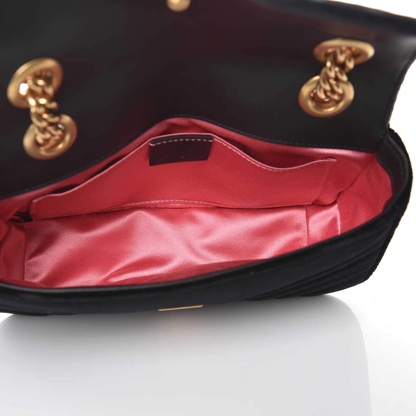 Velvet Matelasse Mini GG Marmont Shoulder Bag Black