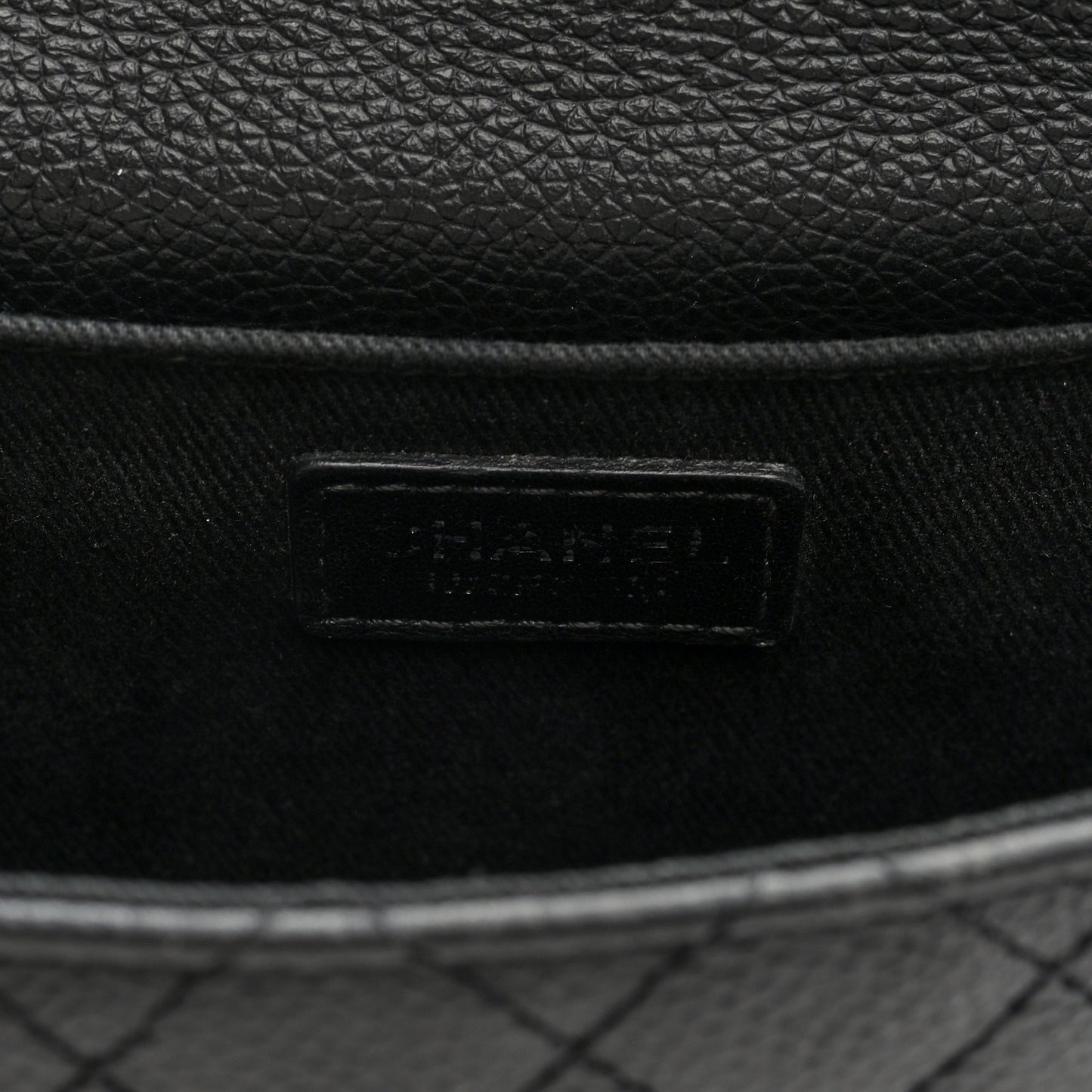 Grained Calfskin Quilted 2.55 Reissue Flap Belt Bag. Clutch Black