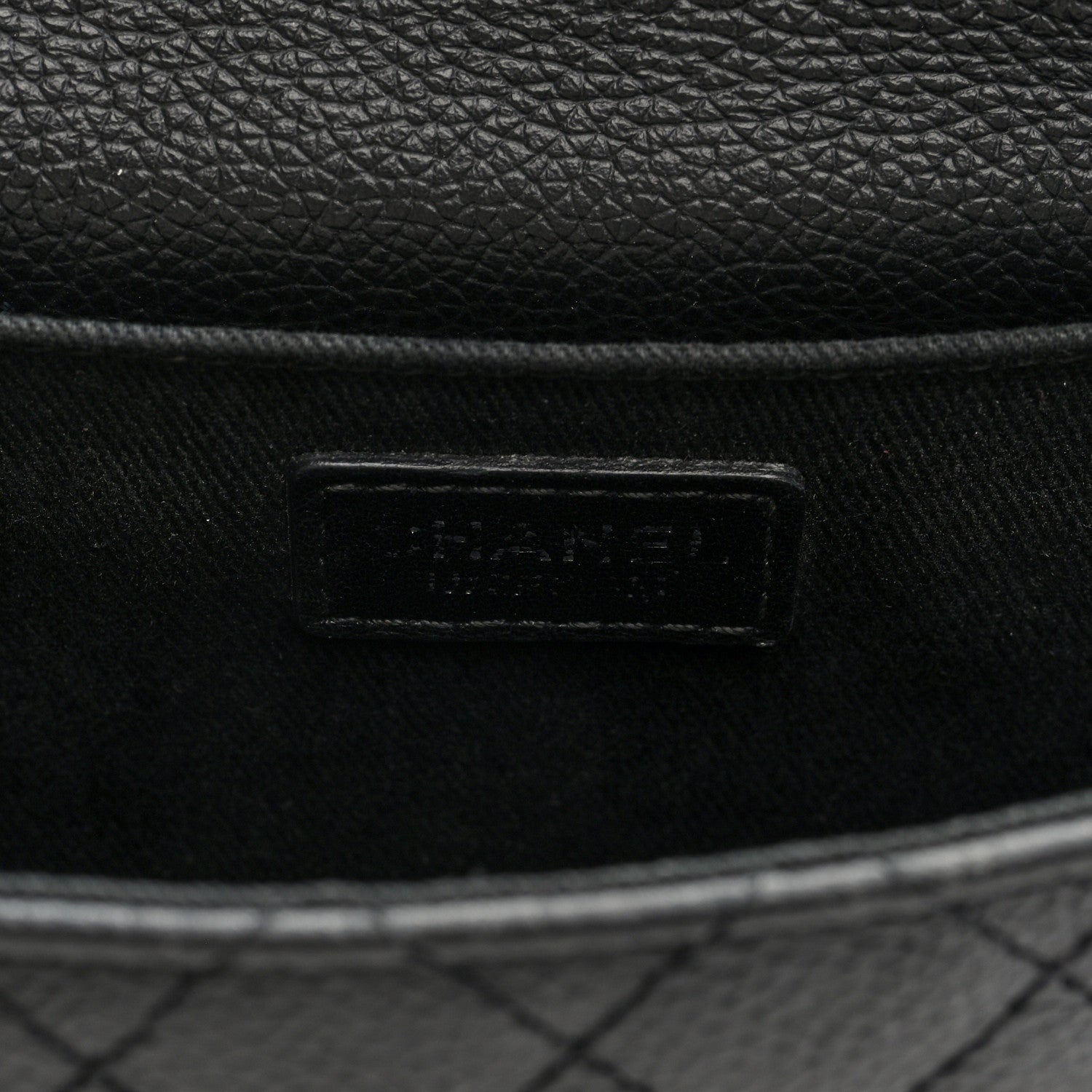 Chanel Grained Calfskin Quilted 2.55 Reissue Flap Belt Bag. Clutch Black 6 of 10