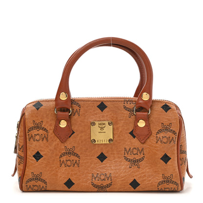 MCM Visetos Mini Boston Bag Cognac 1 of 8