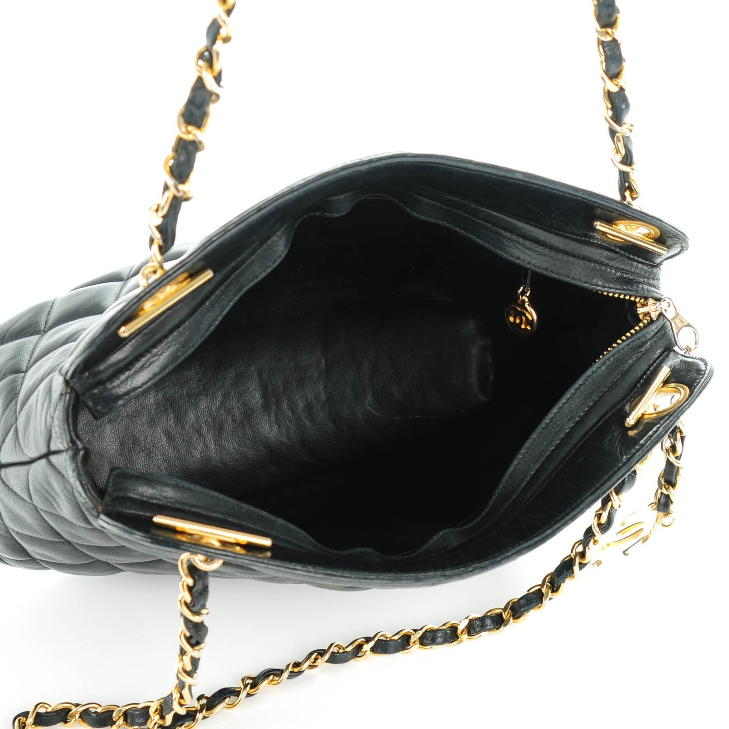Chanel Lambskin Quilted Shoulder Bag Black 5 of 8