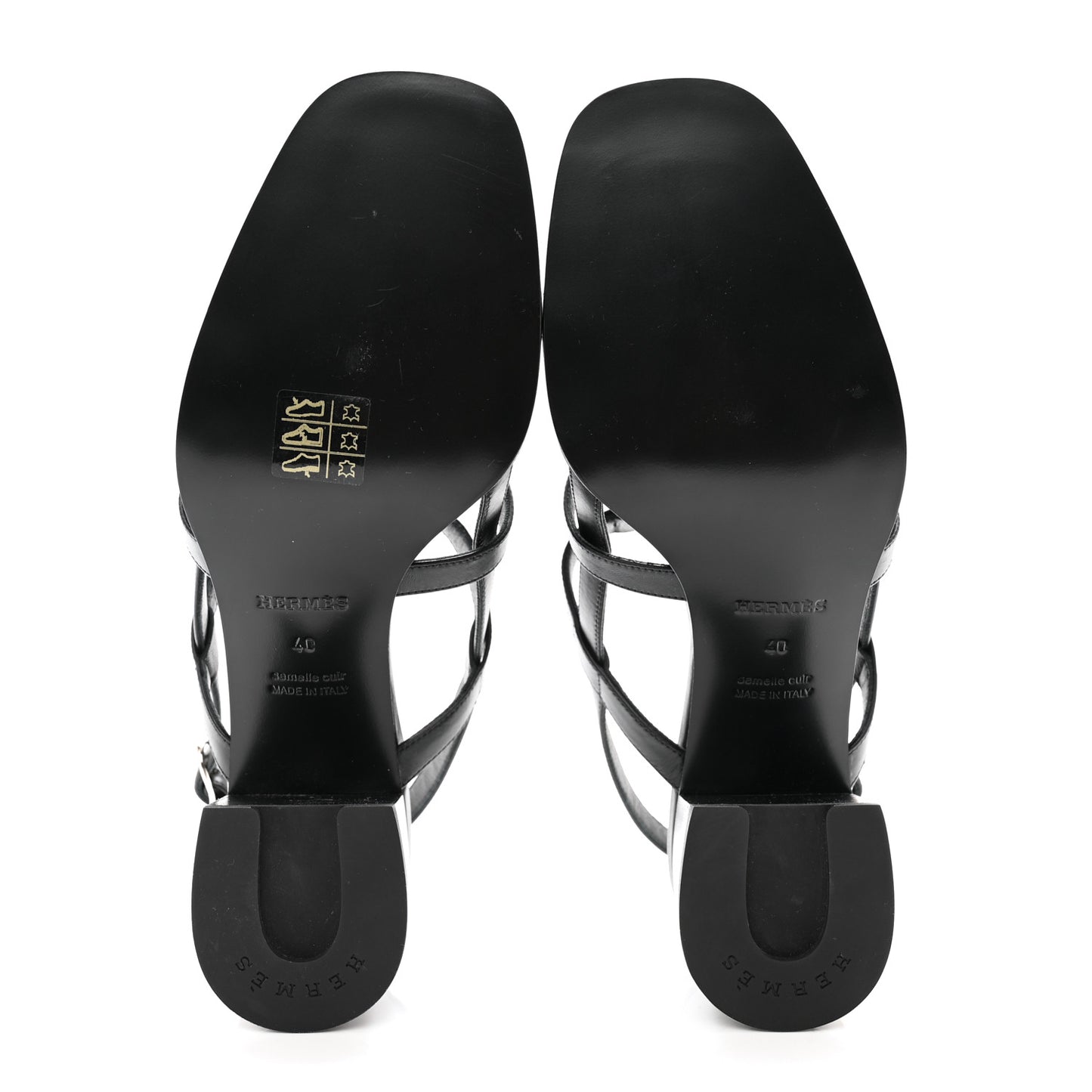 Calfskin Eve 60 Sandals 40 Black