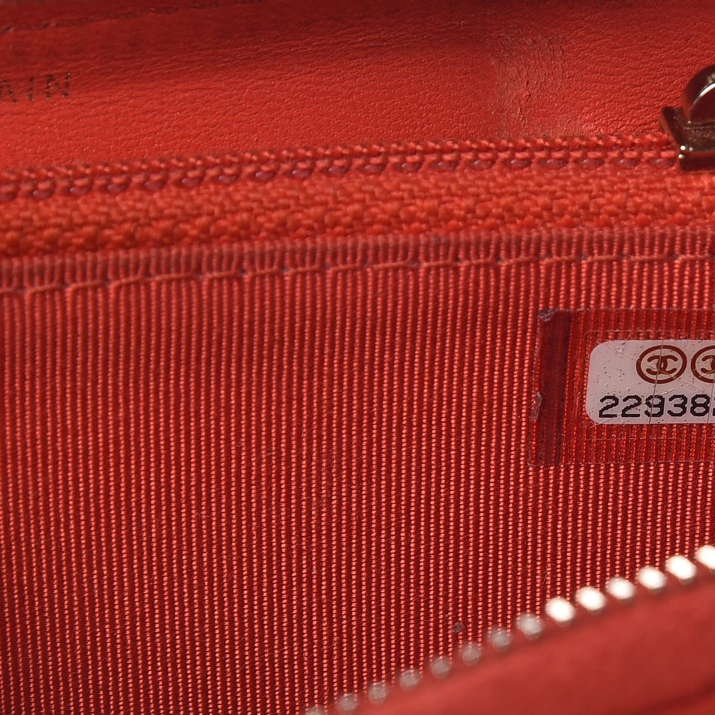 Lambskin Quilted Small Zip Around Wallet Red