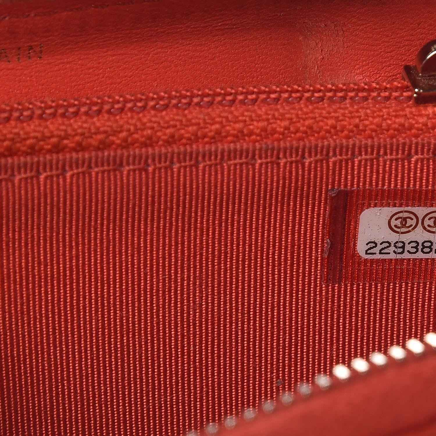 Chanel Lambskin Quilted Small Zip Around Wallet Red 8 of 14