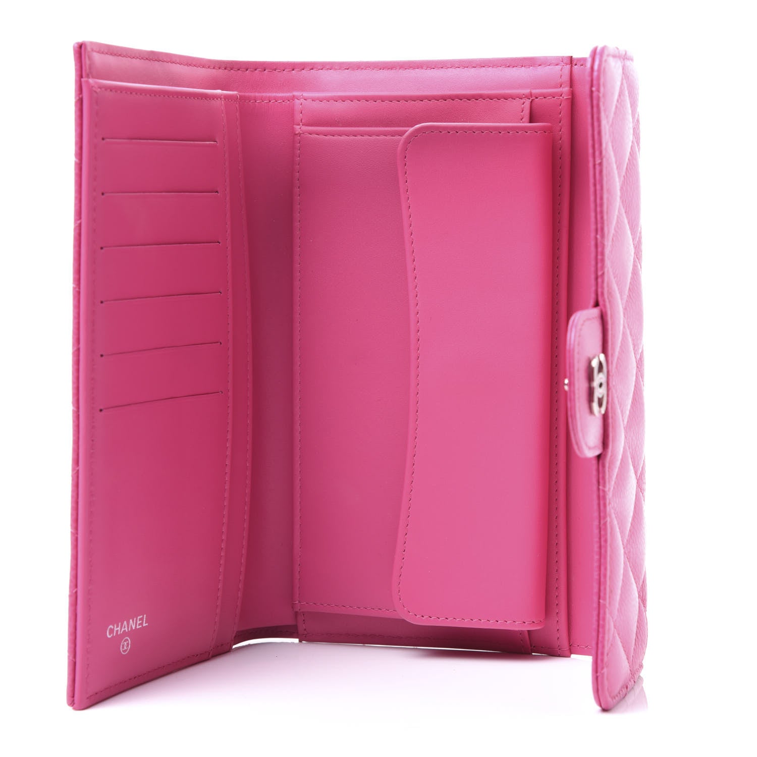 Chanel Caviar Quilted Large Flap Wallet Pink 4 of 11