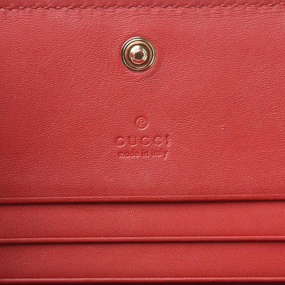 Gucci GG Supreme Monogram Blooms Card Case Beige Blue Navy Hibiscus Red 6 of 8