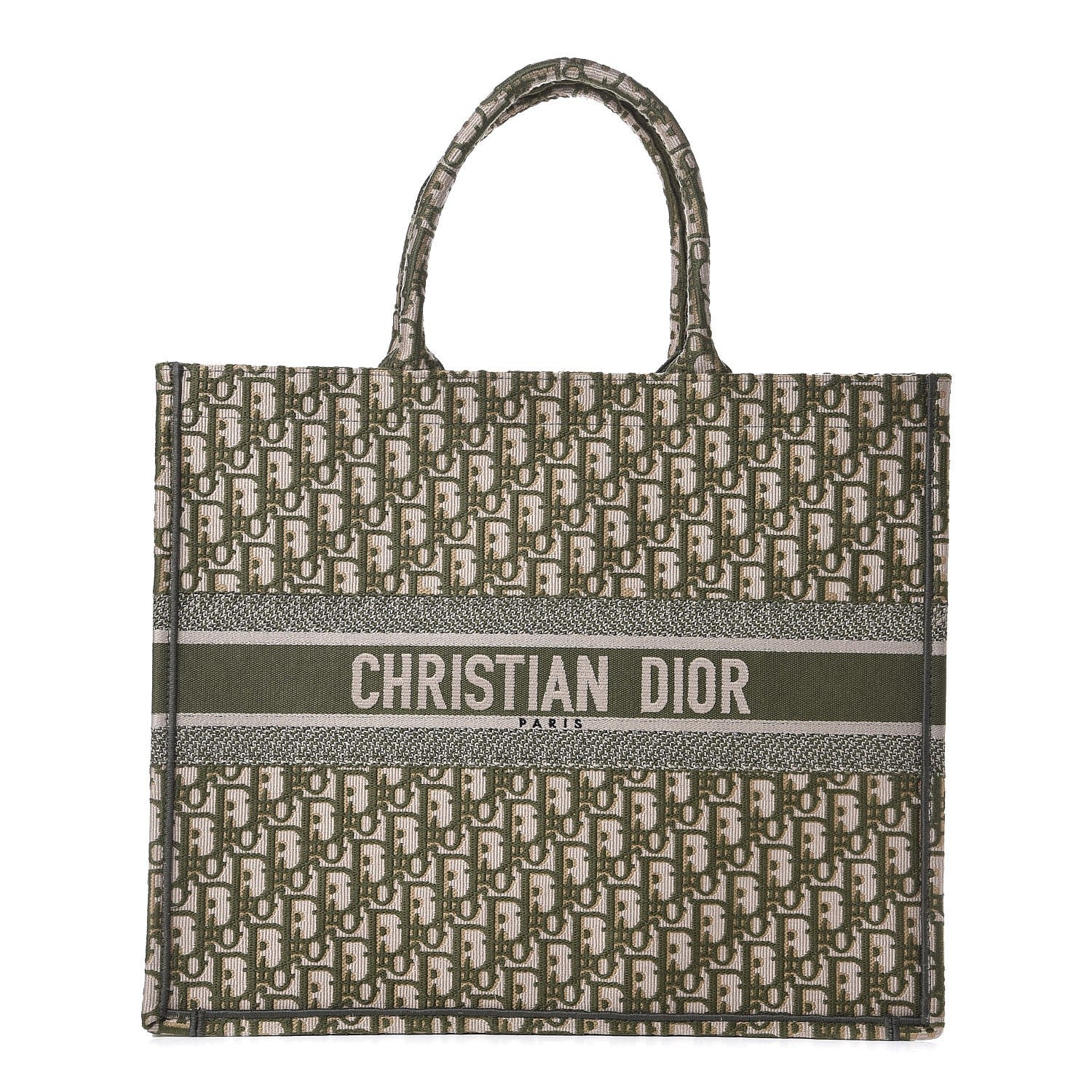Christian Dior Oblique Large Book Tote Vert Multicolor 1 of 7