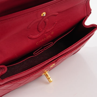 Chanel Lambskin Quilted Small Double Flap Red 7 of 8