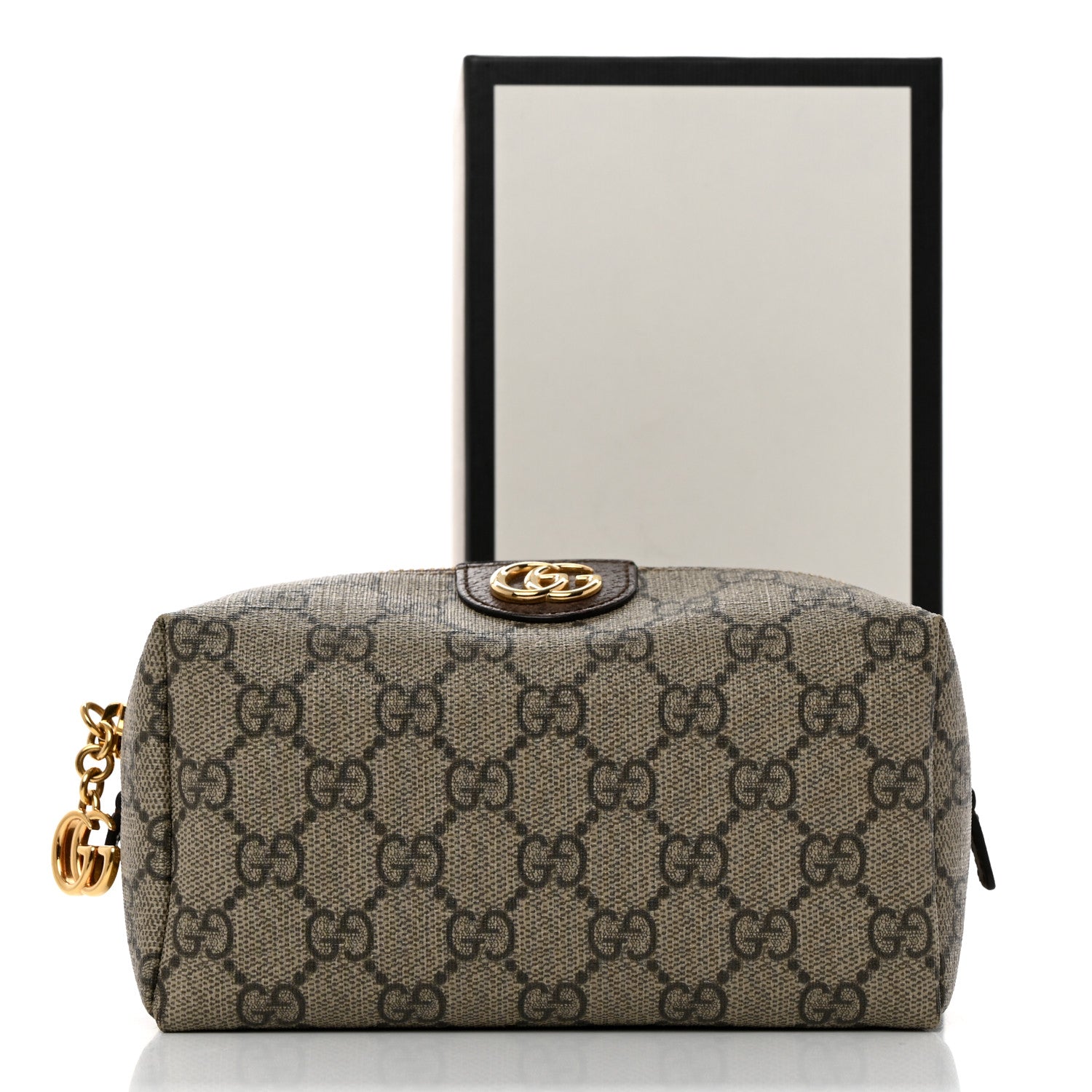 Gucci Soft GG Supreme Monogram Calfskin Medium Ophidia Cosmetic Case Beige Ebony New Acero 10 of 10