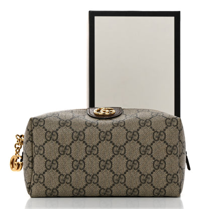 Gucci Soft GG Supreme Monogram Calfskin Medium Ophidia Cosmetic Case Beige Ebony New Acero 10 of 10