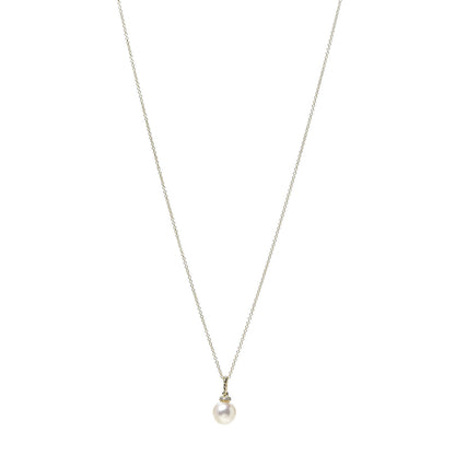 David Yurman 18K Yellow Gold Diamond Pearl 9mm Solari Pendant Necklace 1 of 5