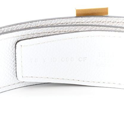 Hermes Epsom 32mm Guilloche H Belt 75 Etoupe White 3 of 4