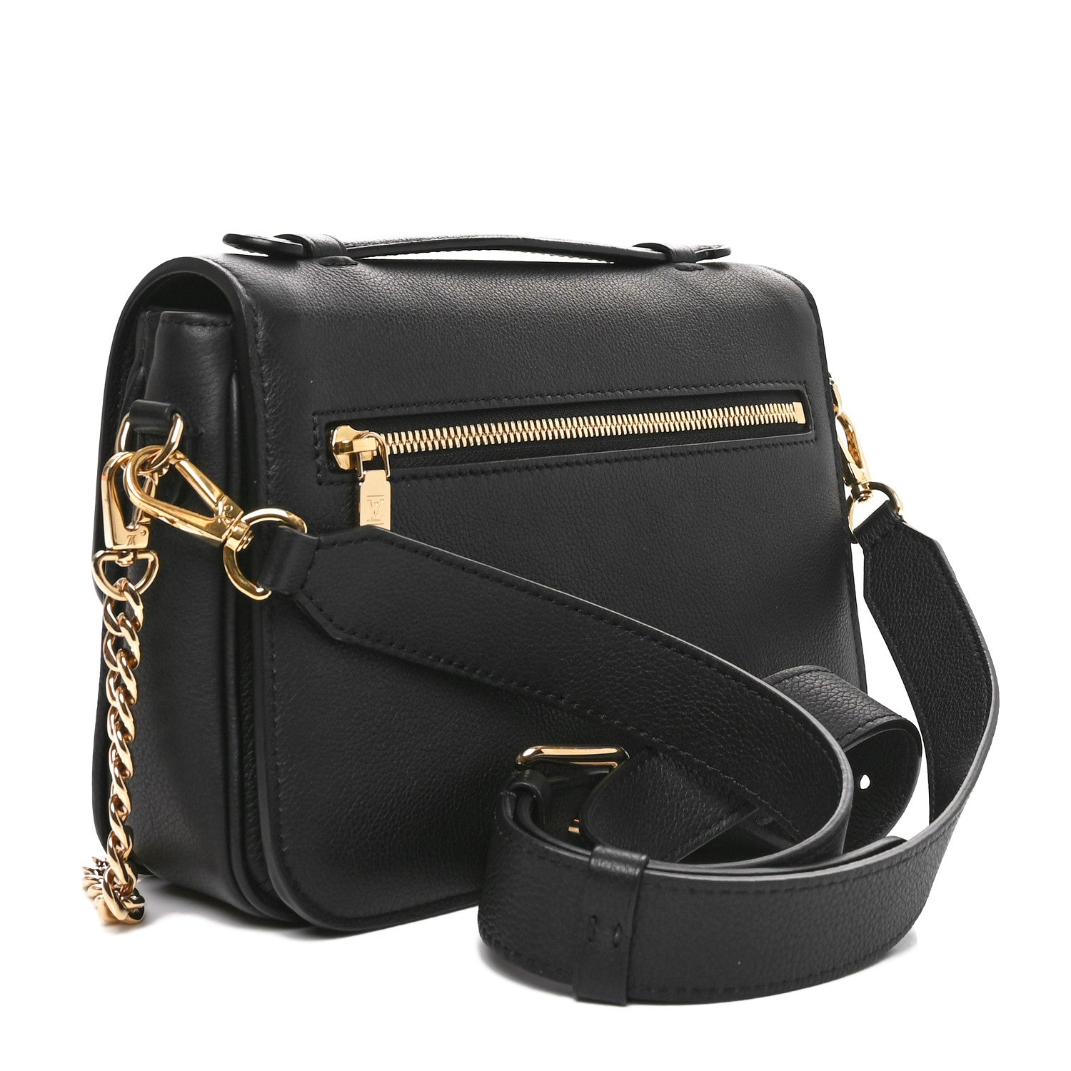 Louis Vuitton Grained Calfskin Lockme Oxford Black 3 of 9