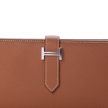 Hermes Epsom Bearn Gusset Wallet Gold 8 of 9