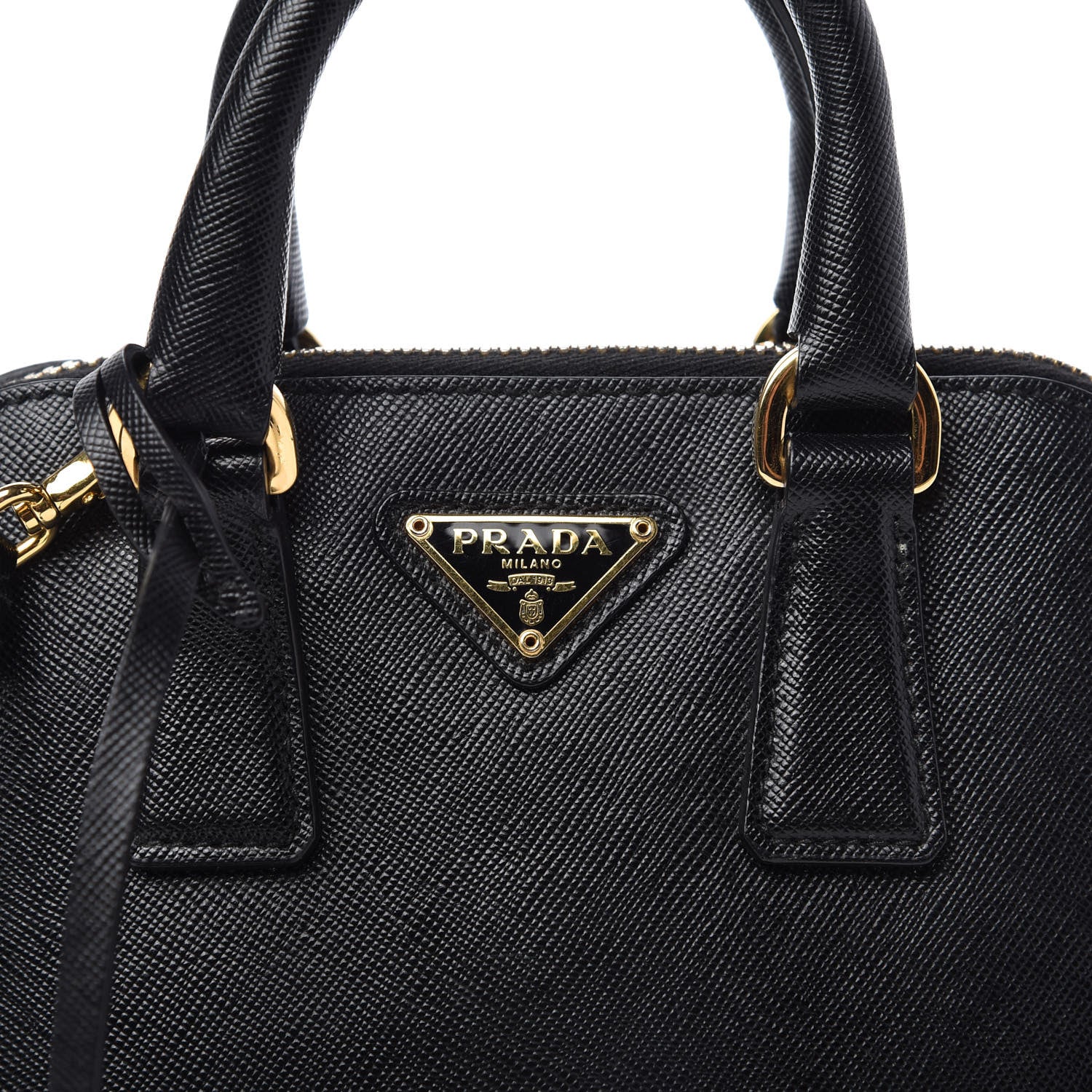 Prada Saffiano Lux Mini Promenade Tote Black 9 of 9