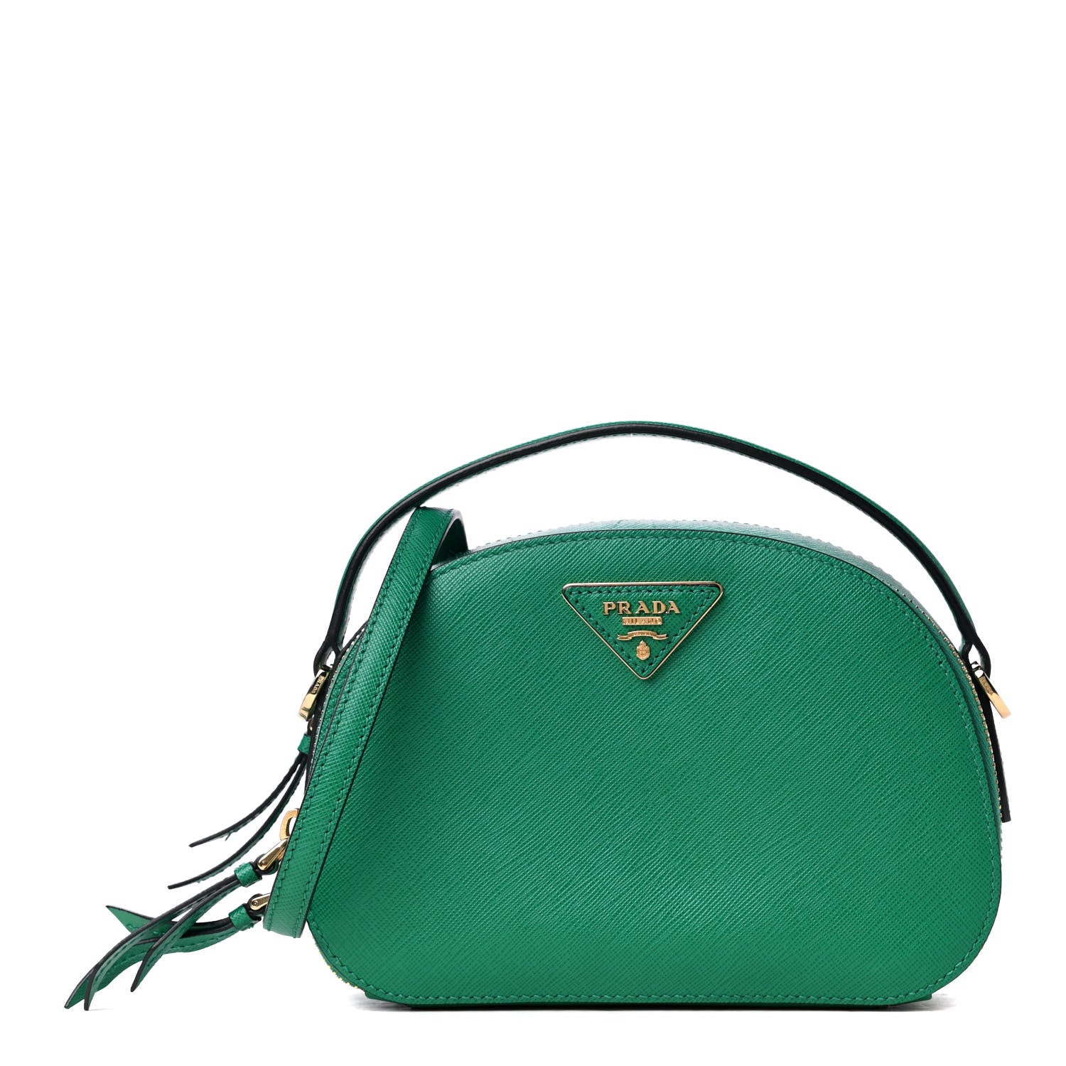 Prada Saffiano Lux Odette Crossbody Verde 1 of 4