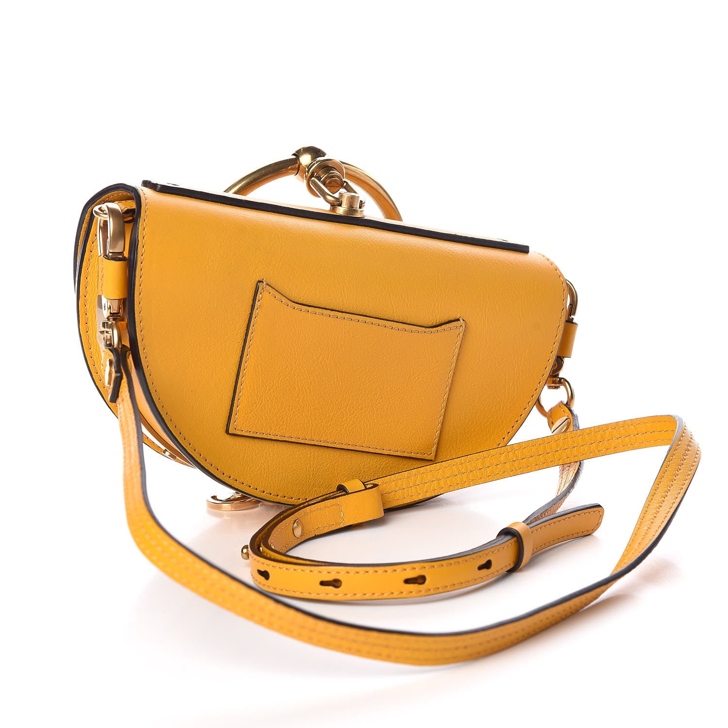 Chloe Calfskin Small Nile Bracelet Minaudiere Bag Dark Ochre 3 of 14