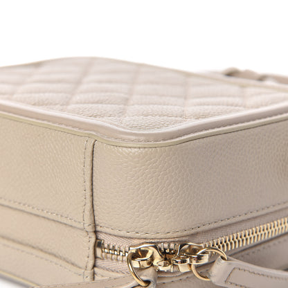 Chanel Caviar Quilted Small CC Filigree Vanity Case Light Beige 12 of 15