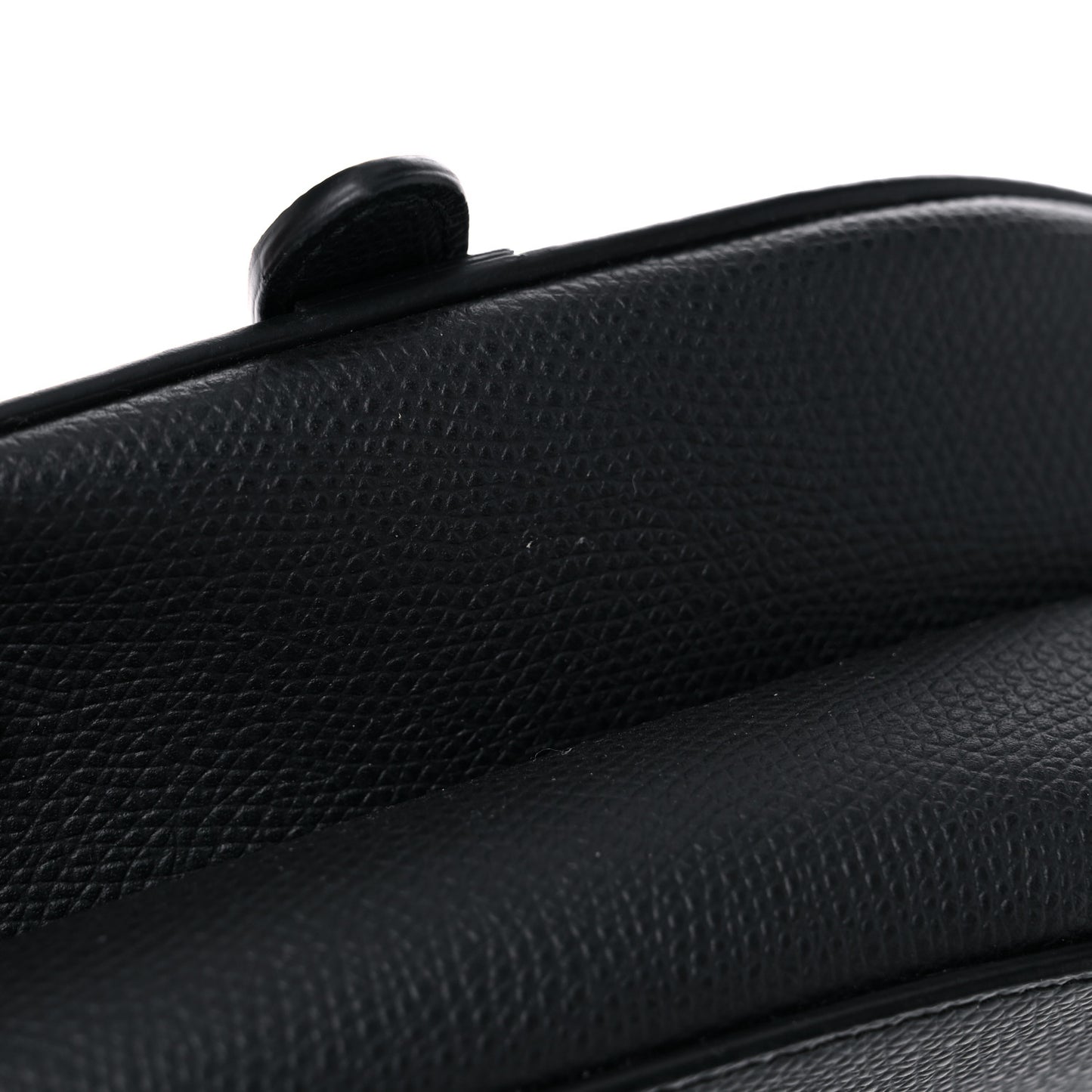 Grained Calfskin Saddle Bag Black