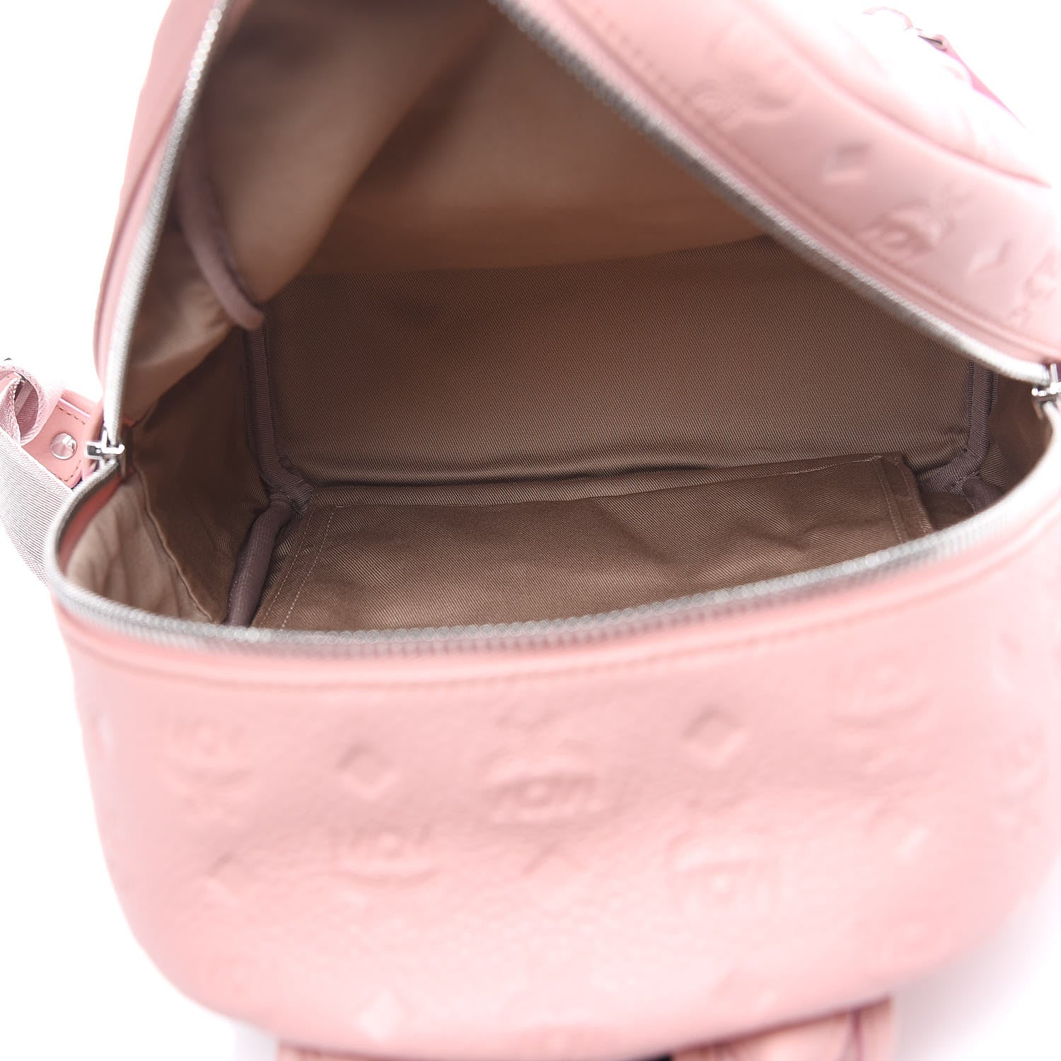 MCM Calfskin Ottomar Monogram Small Backpack Pink 5 of 10
