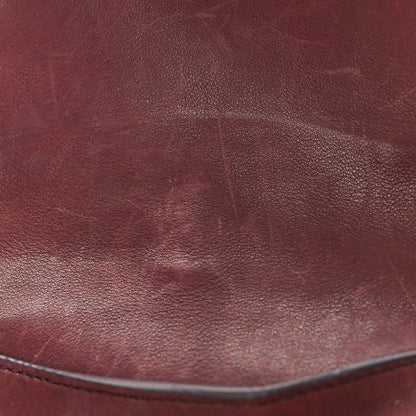 Salvatore Ferragamo Calfskin Studded Sofia Satchel Burgundy 10 of 11