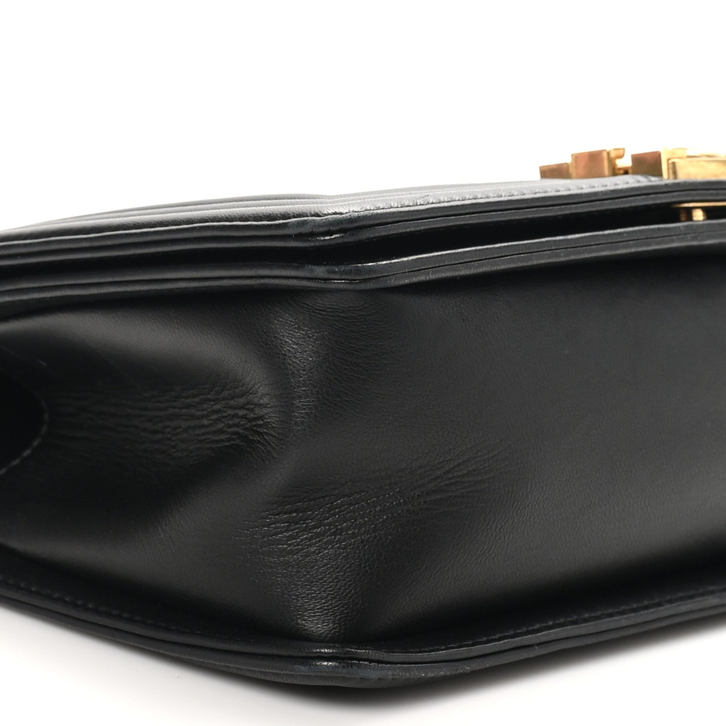 Lambskin Quilted Medium Boy Flap Black