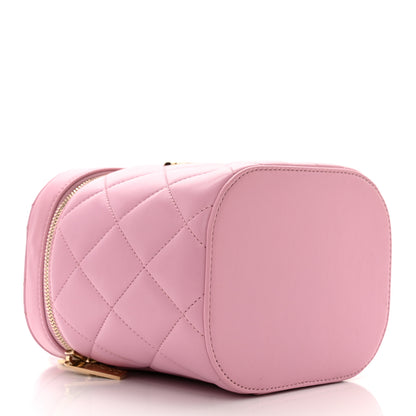 Chanel Lambskin Quilted Trendy Vanity Case Pink 4 of 10