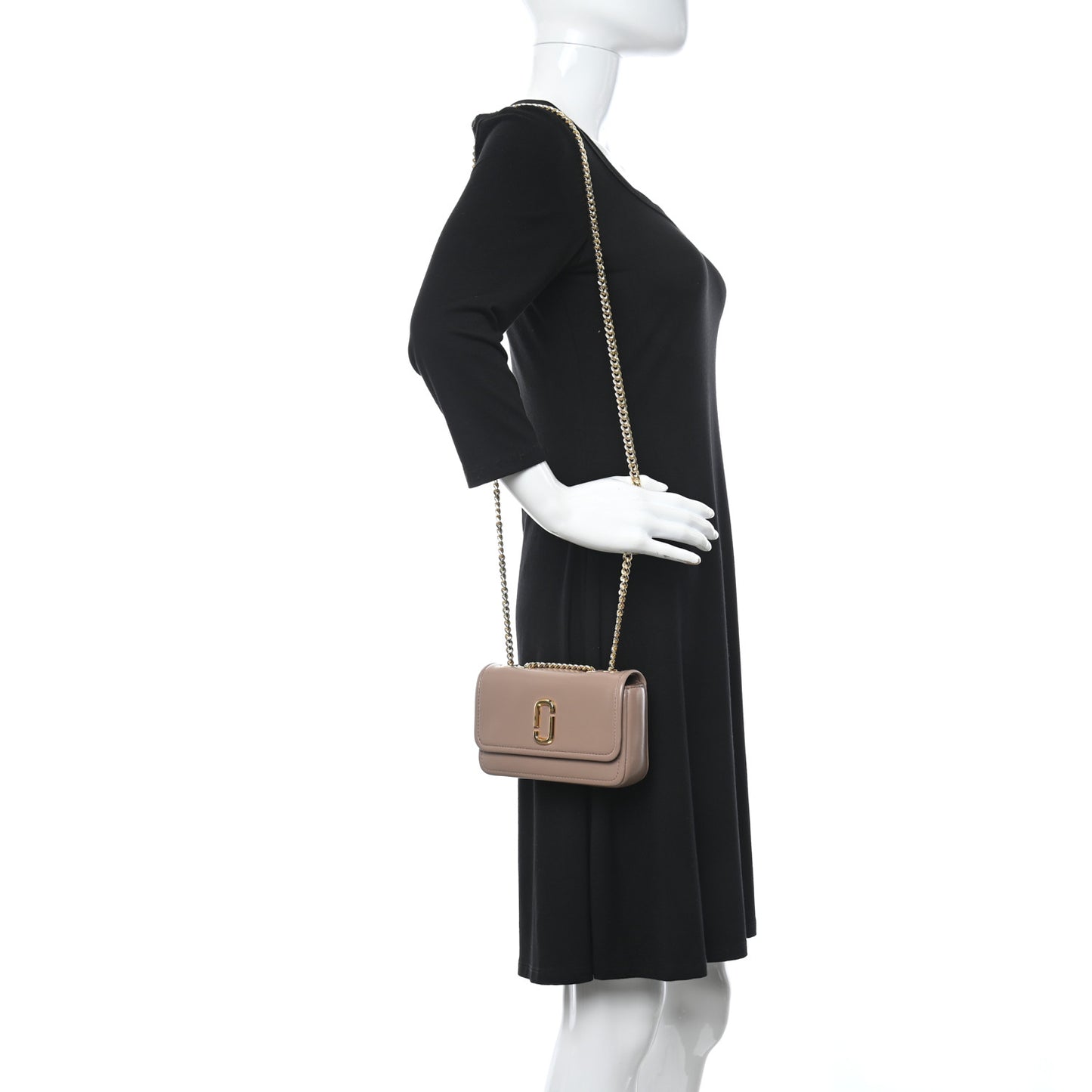 Lambskin Mini The Glam Shot Bag Dusty Beige