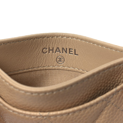 Chanel Caviar Quilted Card Holder Beige 6 of 9