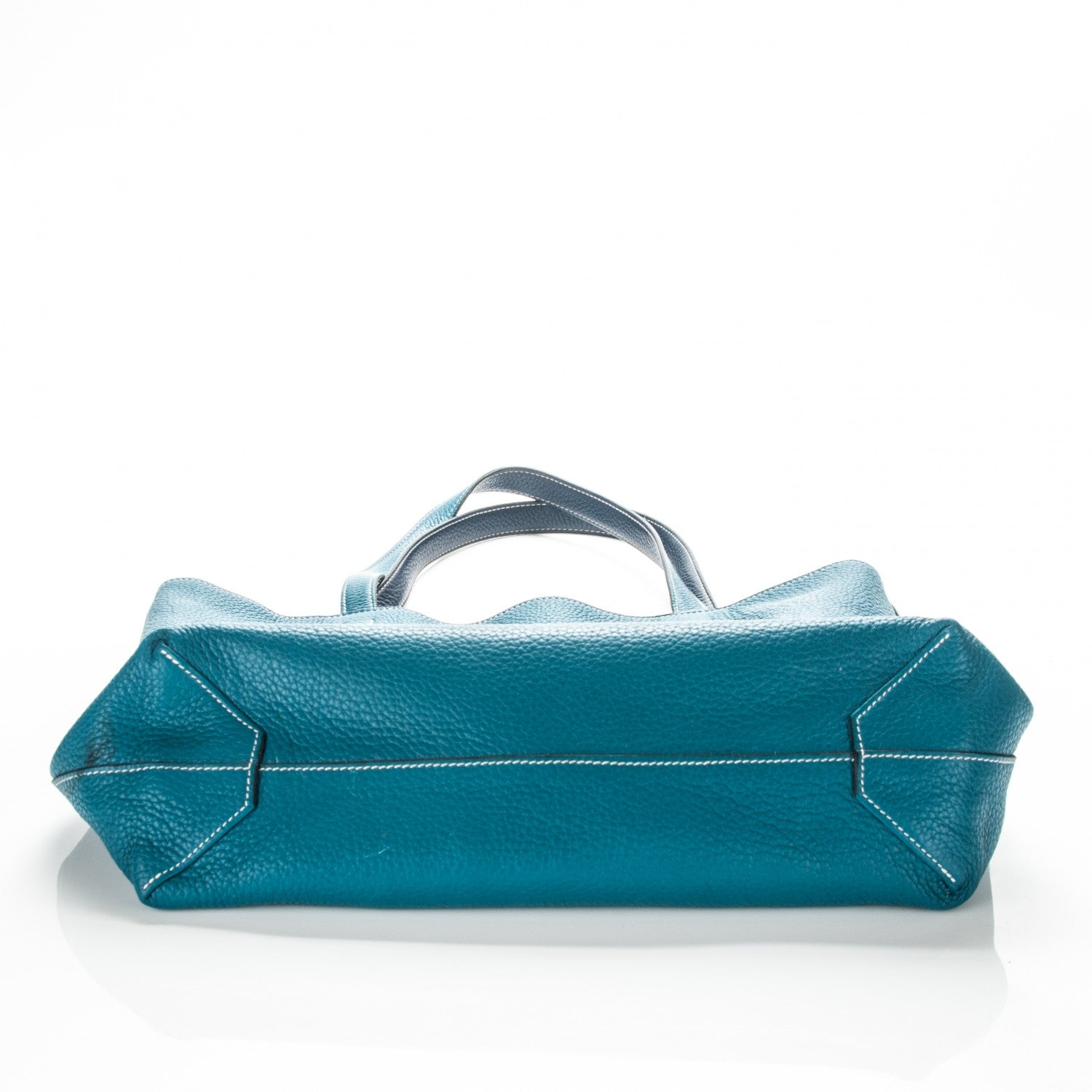 Hermes Taurillon Clemence Double Sens 36 Reversible Tote Bleu Sapphire Izmir 11 of 19