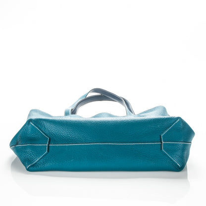 Hermes Taurillon Clemence Double Sens 36 Reversible Tote Bleu Sapphire Izmir 11 of 19