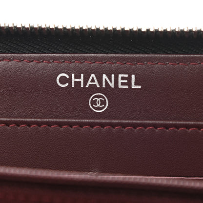 Chanel Caviar Quilted Large Gusset Zip Around Wallet Black 6 of 9