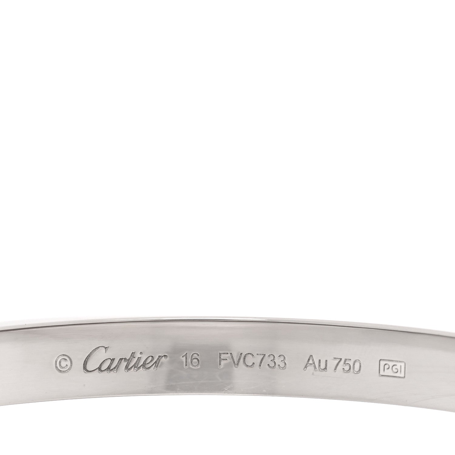 Cartier 18K White Gold LOVE Bracelet 16 3 of 10