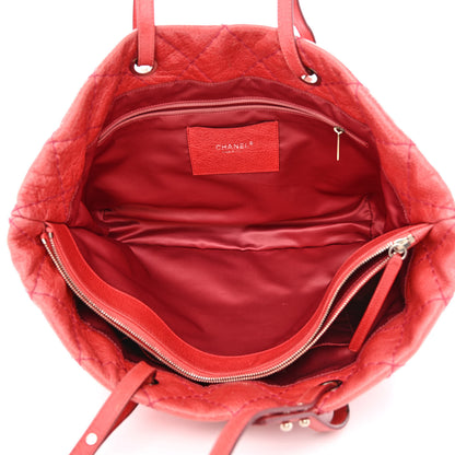 Chanel Glazed Calfskin Large On The Road Tote Red 5 of 14