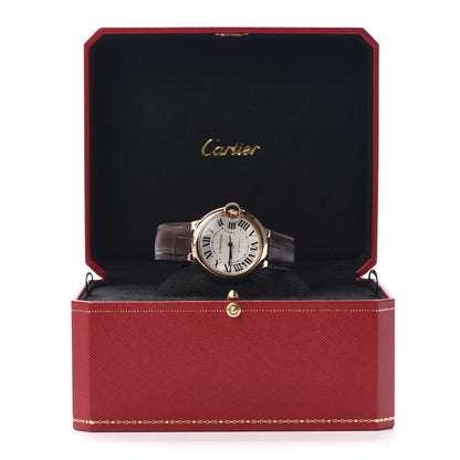Cartier 18K Pink Gold Alligator 36mm Ballon Bleu De Cartier Automatic Watch 7 of 7