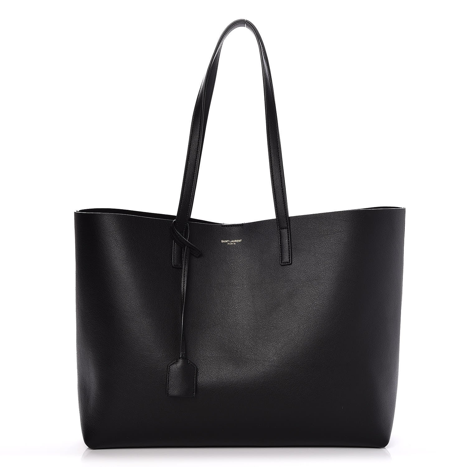 Saint Laurent Calfskin Large Shopping Tote Black 3 of 8
