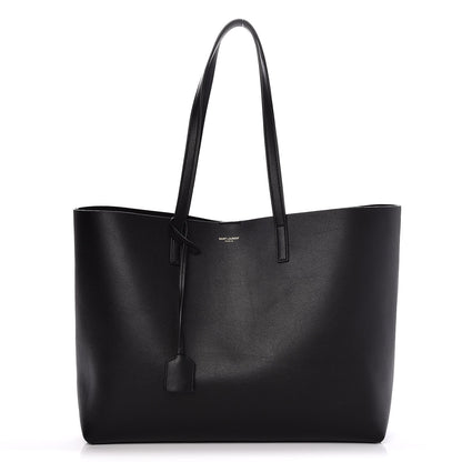 Saint Laurent Calfskin Large Shopping Tote Black 3 of 8