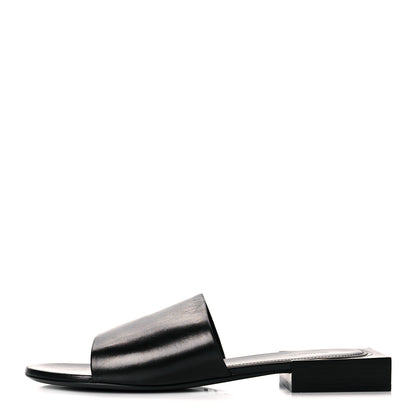 Balenciaga Shiny Smooth Sheepskin Box Flat Sandals 41 Black 1 of 11