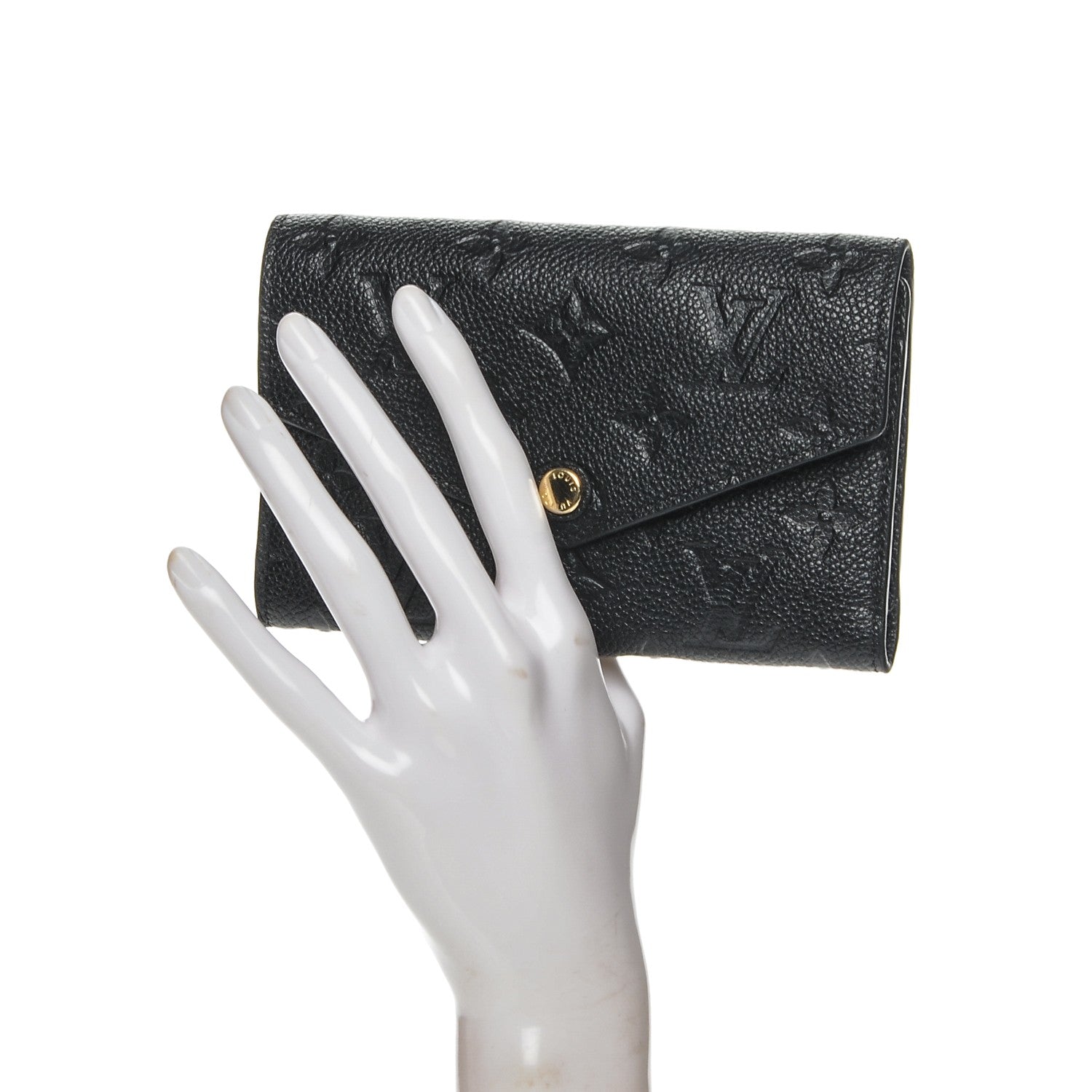 Louis Vuitton Empreinte Compact Curieuse Wallet Black 2 of 6